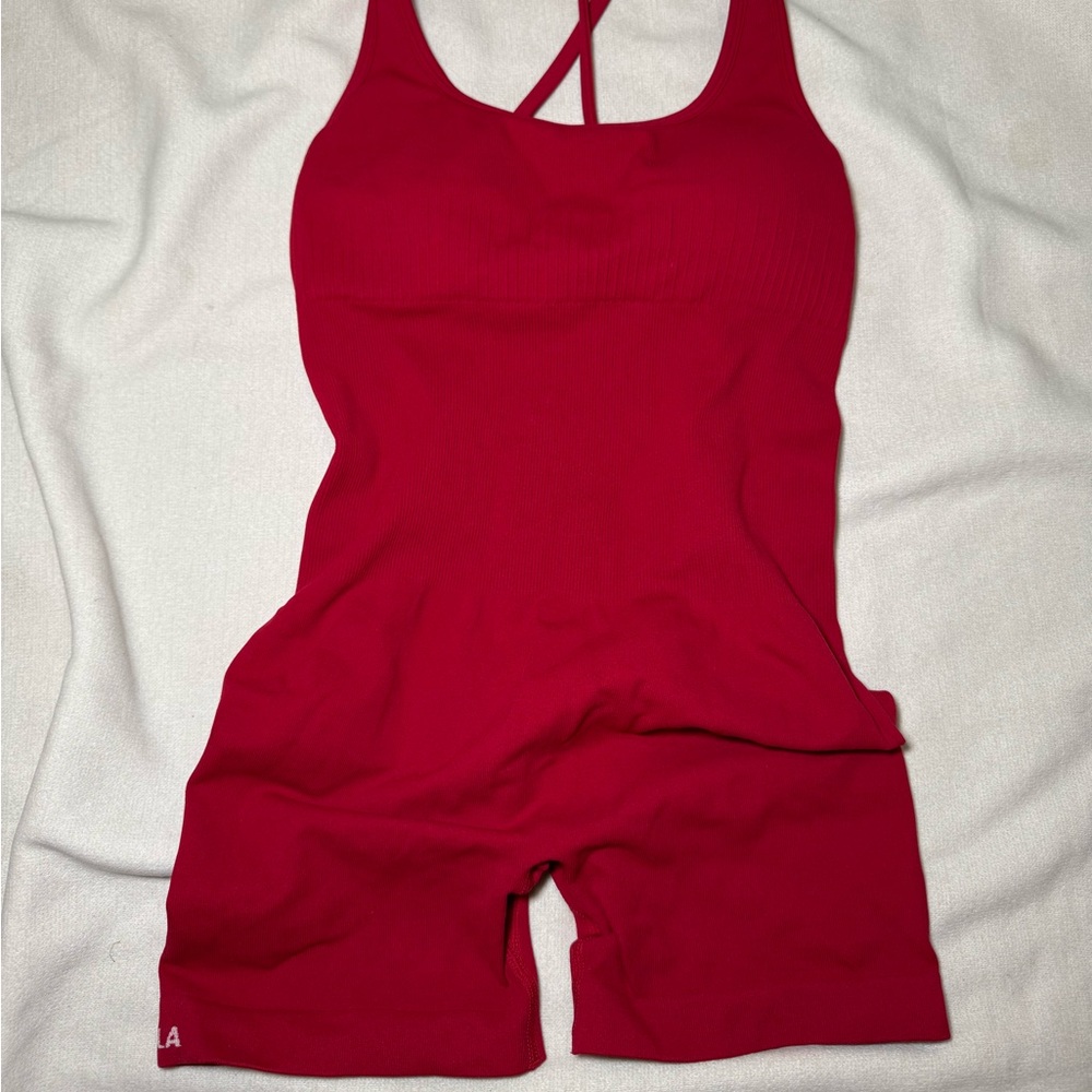 Red Sleeveless Jumpsuit
